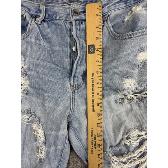 American Eagle Jeans Womens 10 Regular Light Wash Hi-Rise Girlfriend Distressed - Picture 4 of 9